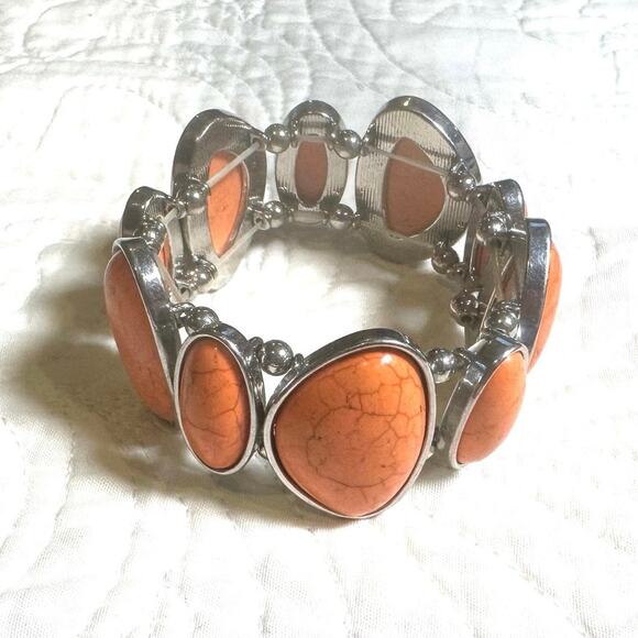 NWOT Orange Stone Bracelet - Picture 3 of 4